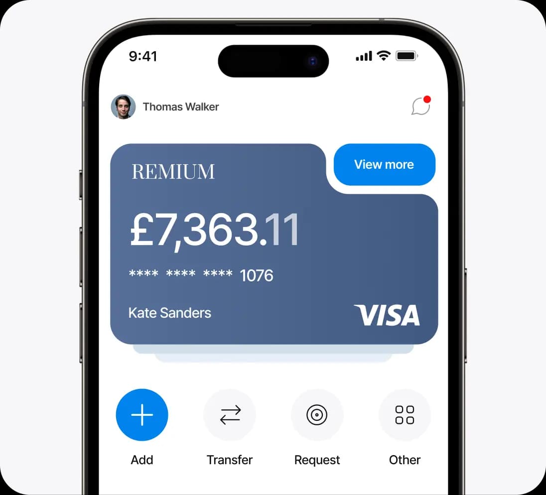 Remium app screen for step 1