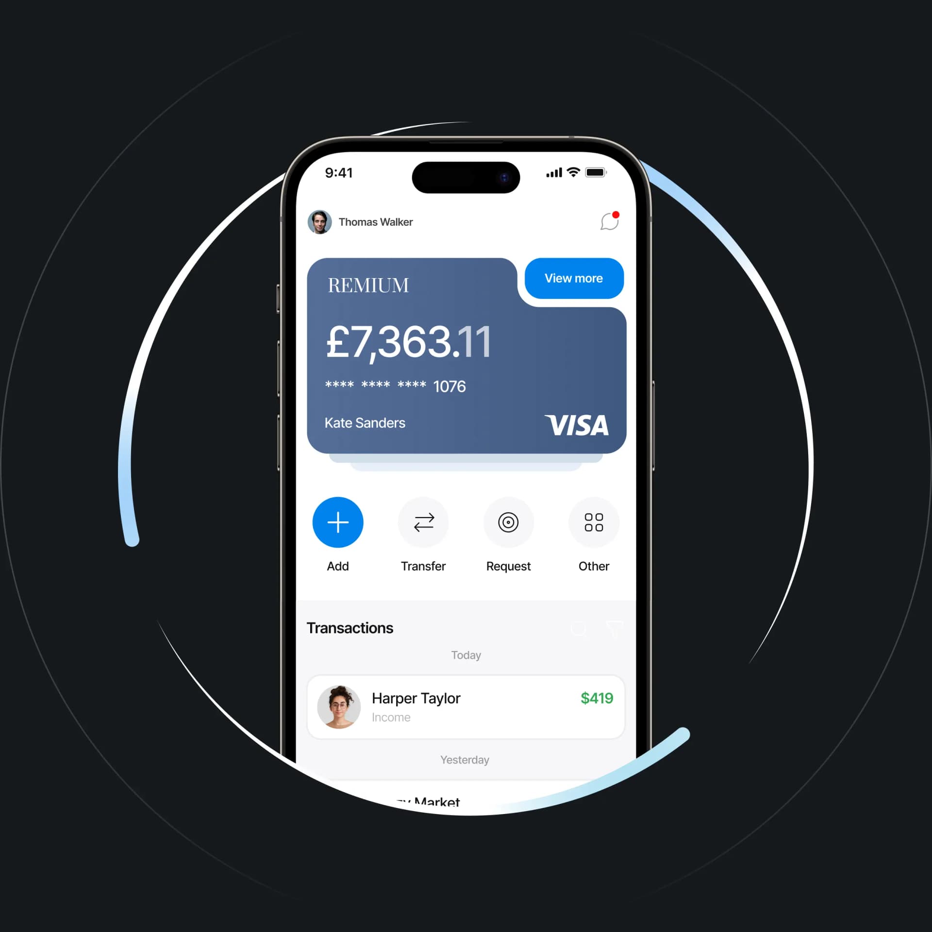 Remium mobile banking application